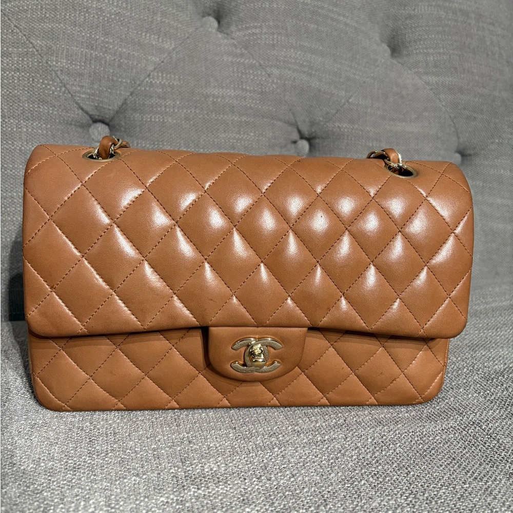 CHANEL caramel double flap
